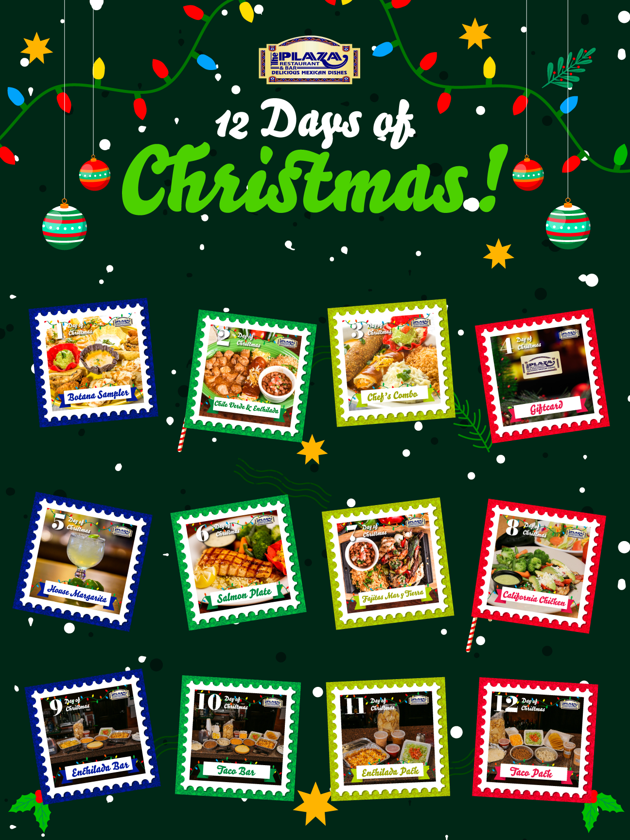 12 days of Christmas at the plaza restaurant